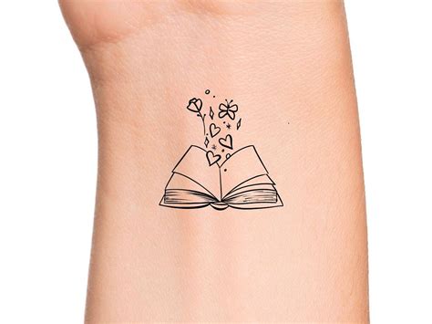 book of tattoo ideas|minimalist small book tattoos.